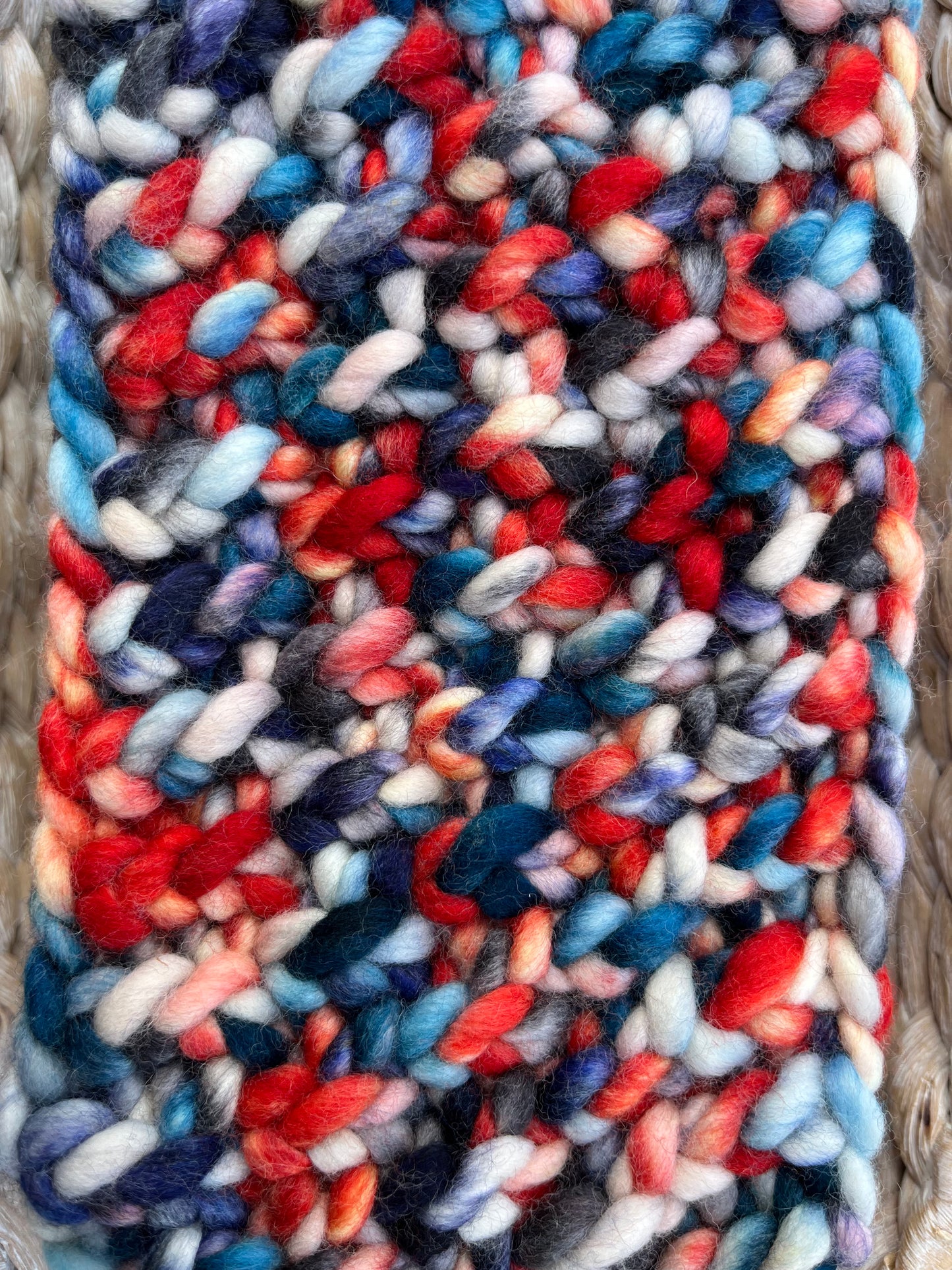 Oakmoss Merino Headband in Orange Tie Dye