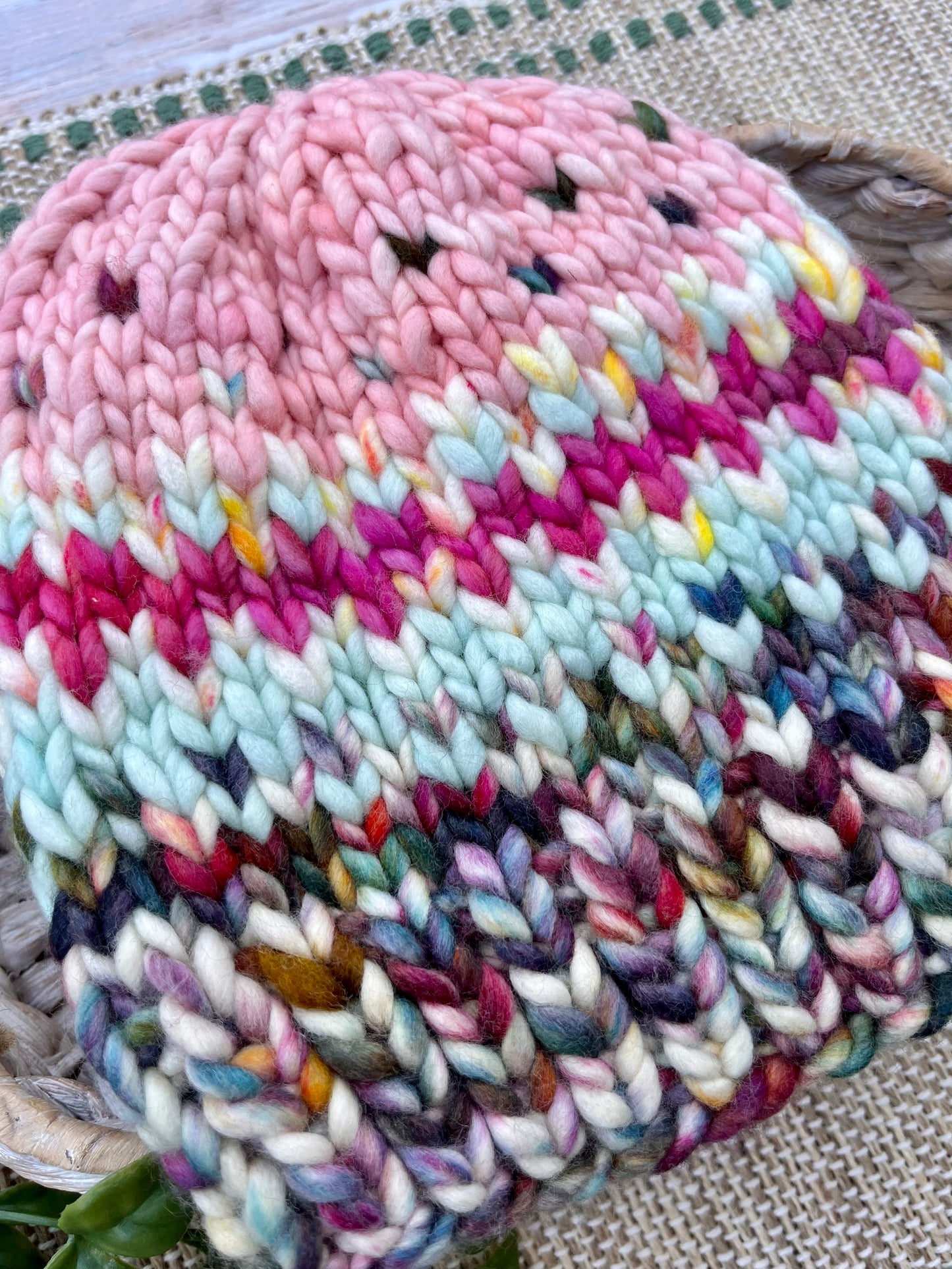 Merino Beanie in Confetti Cupcake