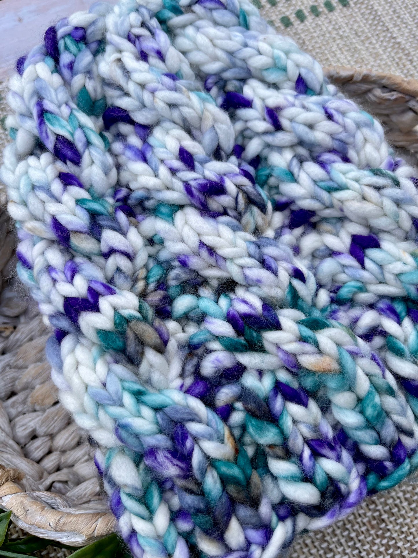 Twistercane Merino Beanie in Purple Fog