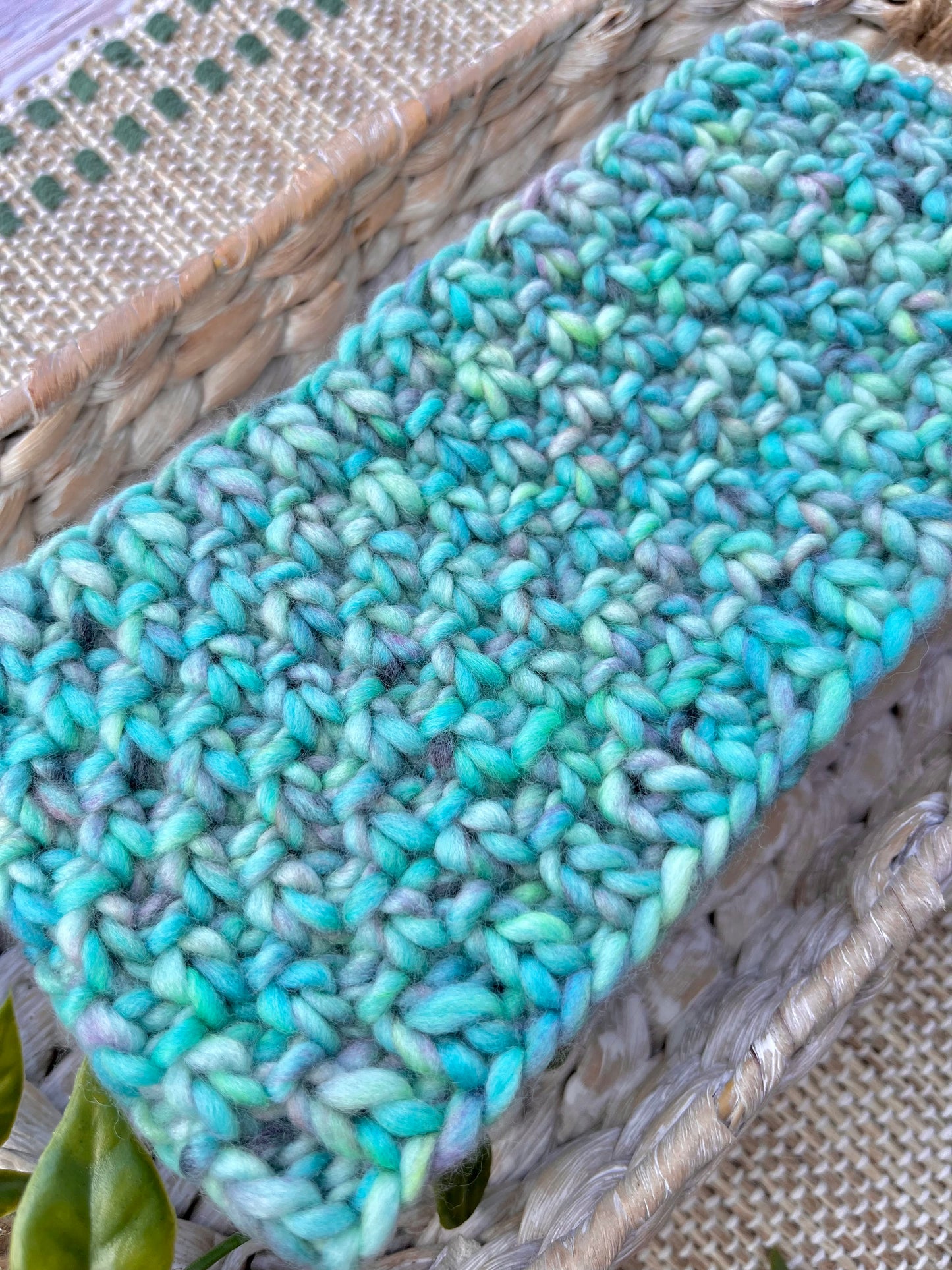 Oakmoss Merino Headband in Miami Blue