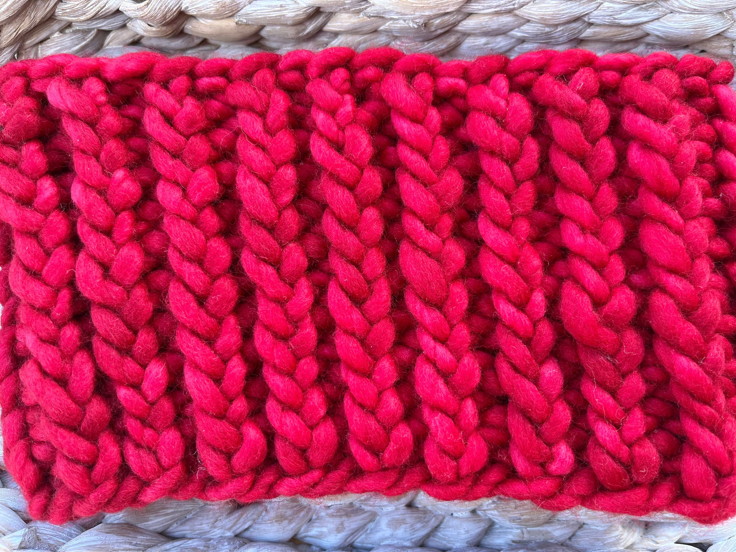 red knit headband