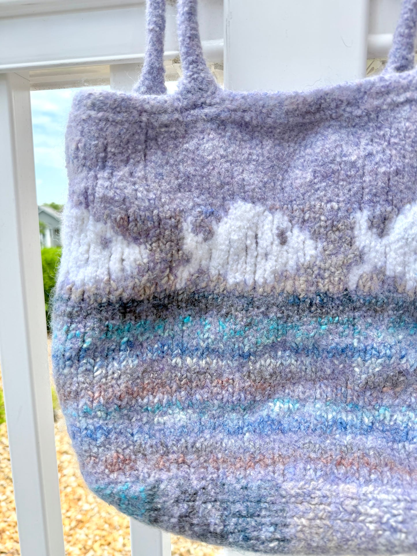 Felted Fish Tote Bag - Lilac