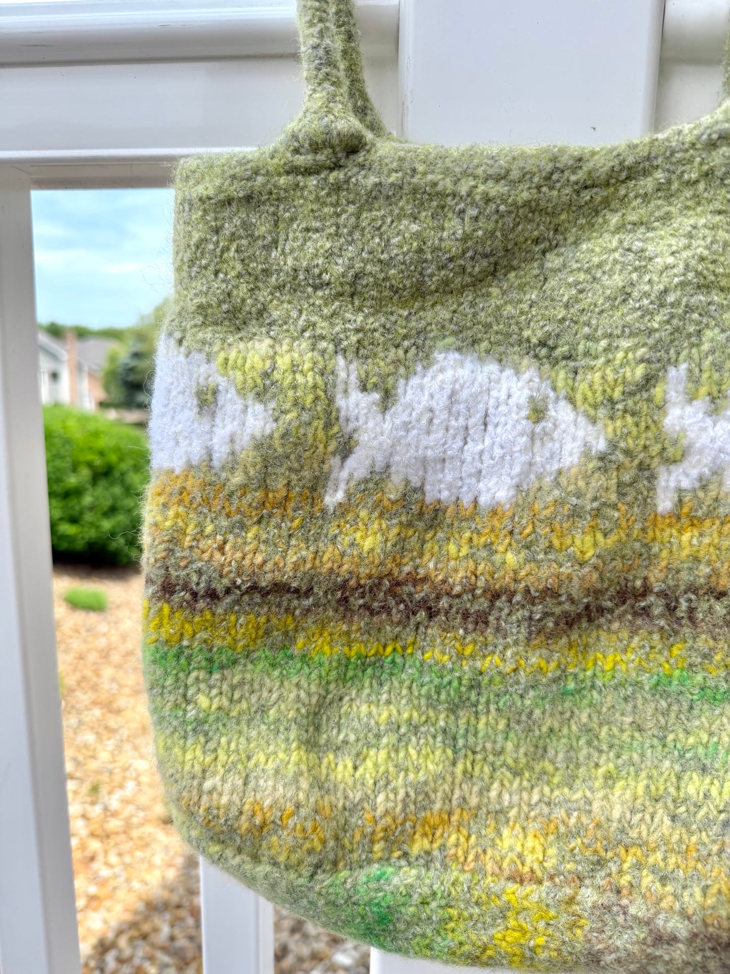 Felted Fish Tote Bag - Avocado