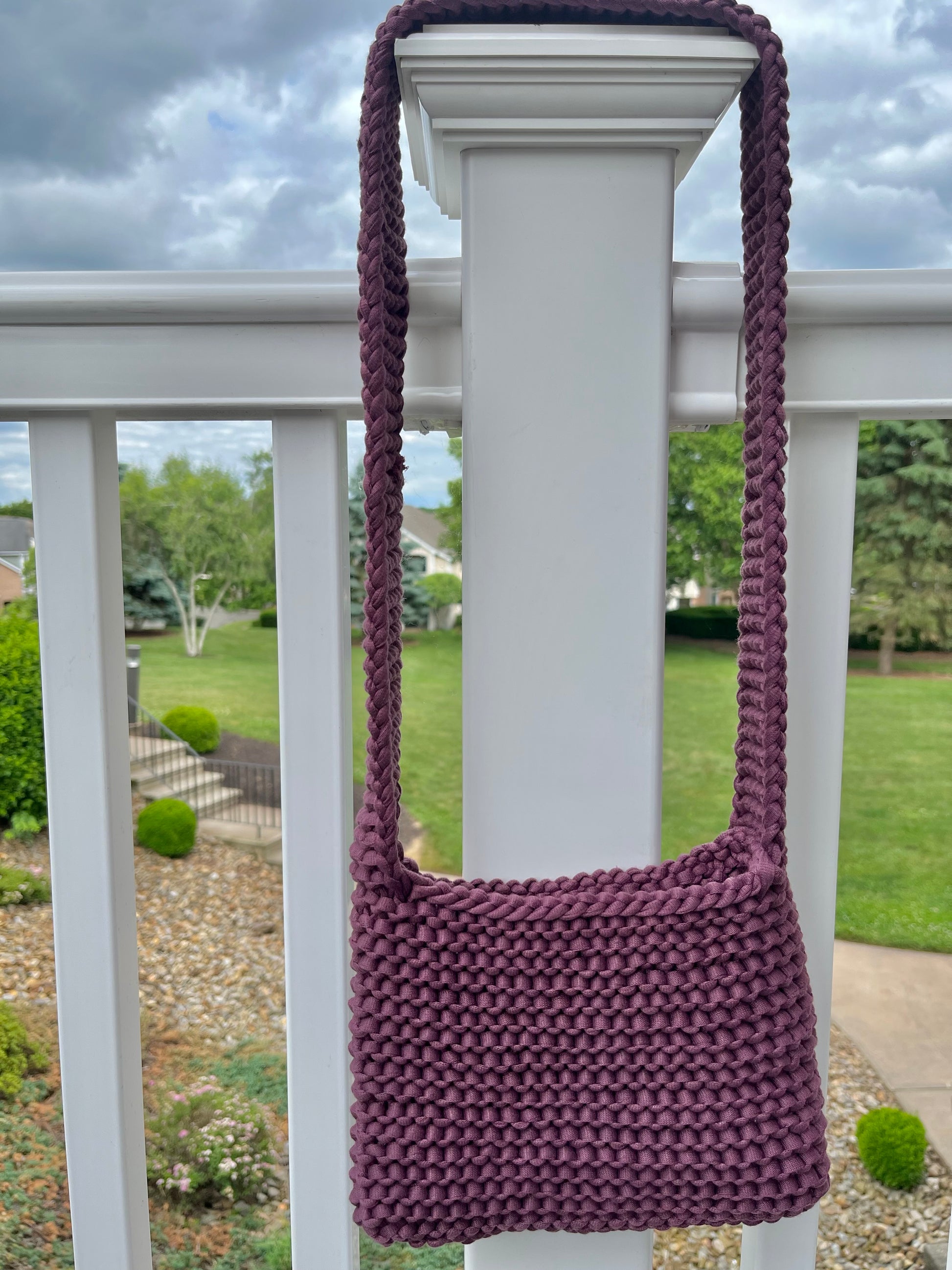 purple tote bag