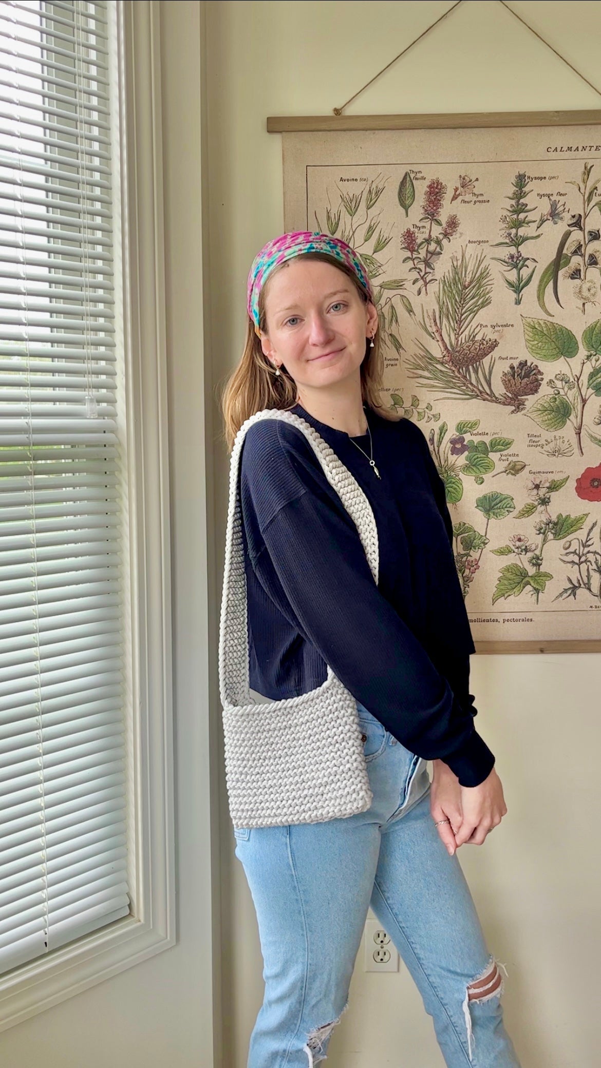 gray tote bag on woman